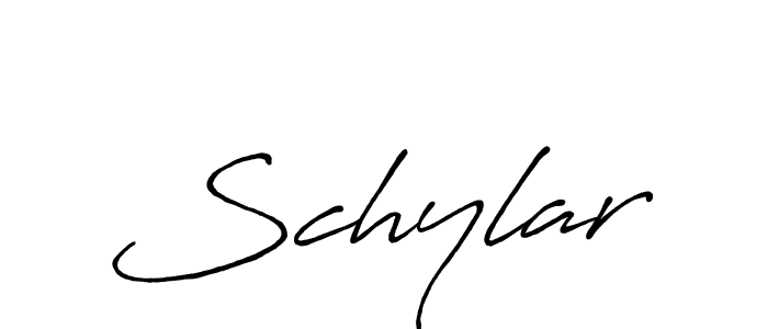 How to make Schylar name signature. Use Antro_Vectra_Bolder style for creating short signs online. This is the latest handwritten sign. Schylar signature style 7 images and pictures png