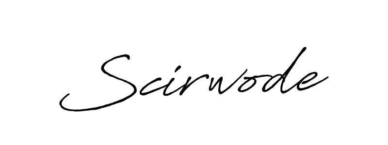 The best way (Antro_Vectra_Bolder) to make a short signature is to pick only two or three words in your name. The name Scirwode include a total of six letters. For converting this name. Scirwode signature style 7 images and pictures png
