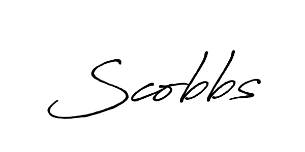 Make a beautiful signature design for name Scobbs. With this signature (Antro_Vectra_Bolder) style, you can create a handwritten signature for free. Scobbs signature style 7 images and pictures png