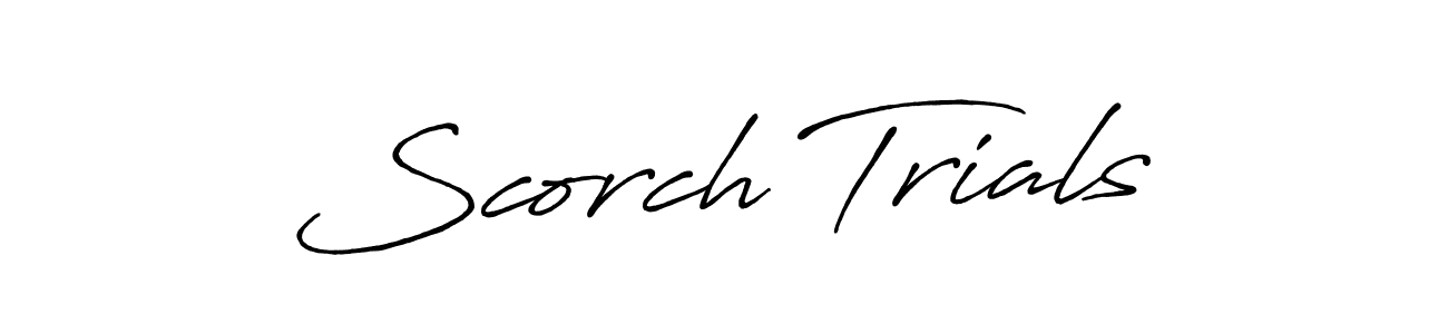 Make a beautiful signature design for name Scorch Trials. With this signature (Antro_Vectra_Bolder) style, you can create a handwritten signature for free. Scorch Trials signature style 7 images and pictures png