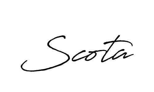 Make a beautiful signature design for name Scota. With this signature (Antro_Vectra_Bolder) style, you can create a handwritten signature for free. Scota signature style 7 images and pictures png