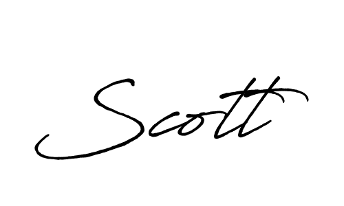 Create a beautiful signature design for name Scott. With this signature (Antro_Vectra_Bolder) fonts, you can make a handwritten signature for free. Scott signature style 7 images and pictures png
