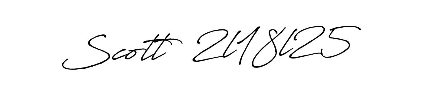 The best way (Antro_Vectra_Bolder) to make a short signature is to pick only two or three words in your name. The name Scott  2l18l25 include a total of six letters. For converting this name. Scott  2l18l25 signature style 7 images and pictures png