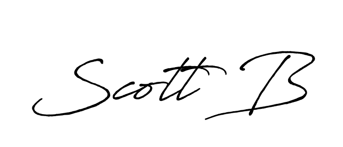 Create a beautiful signature design for name Scott B. With this signature (Antro_Vectra_Bolder) fonts, you can make a handwritten signature for free. Scott B signature style 7 images and pictures png