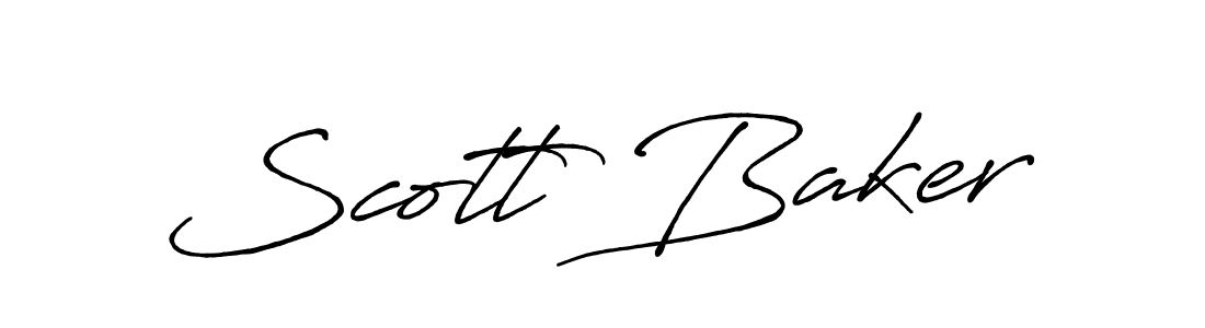 Scott Baker stylish signature style. Best Handwritten Sign (Antro_Vectra_Bolder) for my name. Handwritten Signature Collection Ideas for my name Scott Baker. Scott Baker signature style 7 images and pictures png