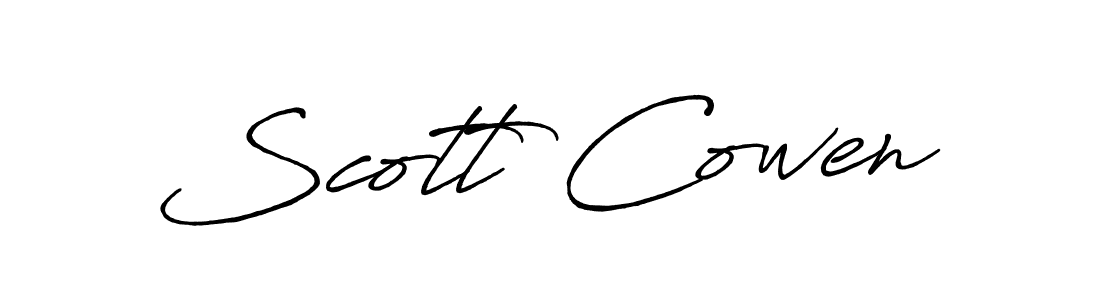 Scott Cowen stylish signature style. Best Handwritten Sign (Antro_Vectra_Bolder) for my name. Handwritten Signature Collection Ideas for my name Scott Cowen. Scott Cowen signature style 7 images and pictures png