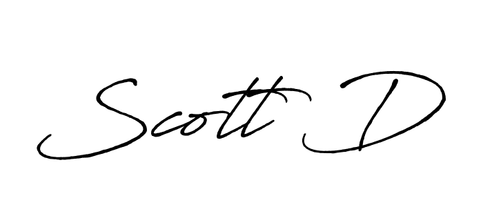 How to make Scott D name signature. Use Antro_Vectra_Bolder style for creating short signs online. This is the latest handwritten sign. Scott D signature style 7 images and pictures png