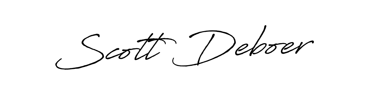 Antro_Vectra_Bolder is a professional signature style that is perfect for those who want to add a touch of class to their signature. It is also a great choice for those who want to make their signature more unique. Get Scott Deboer name to fancy signature for free. Scott Deboer signature style 7 images and pictures png