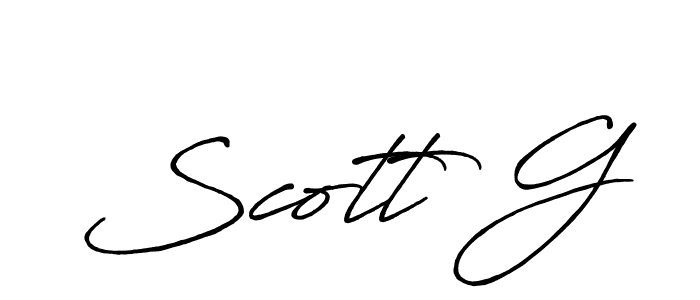 Also we have Scott G name is the best signature style. Create professional handwritten signature collection using Antro_Vectra_Bolder autograph style. Scott G signature style 7 images and pictures png