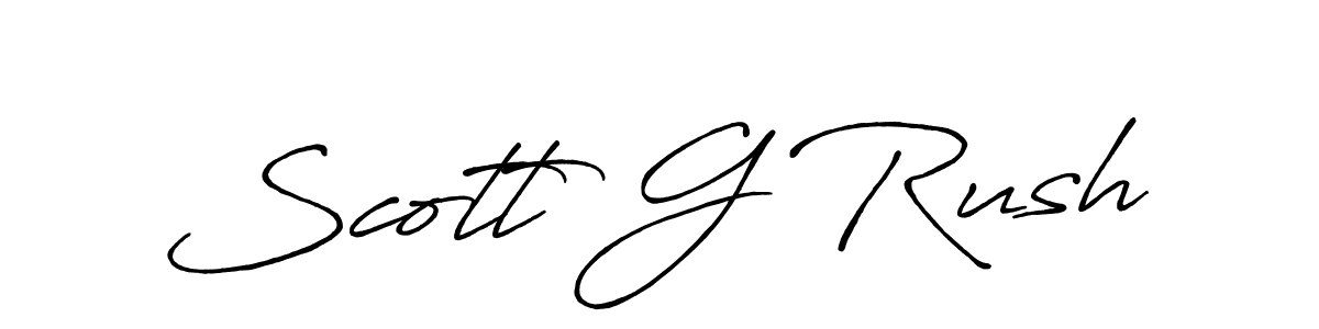 Design your own signature with our free online signature maker. With this signature software, you can create a handwritten (Antro_Vectra_Bolder) signature for name Scott G Rush. Scott G Rush signature style 7 images and pictures png