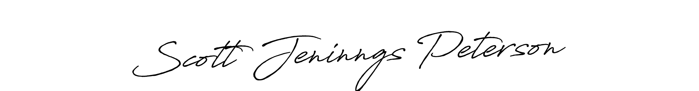 Create a beautiful signature design for name Scott Jeninngs Peterson. With this signature (Antro_Vectra_Bolder) fonts, you can make a handwritten signature for free. Scott Jeninngs Peterson signature style 7 images and pictures png