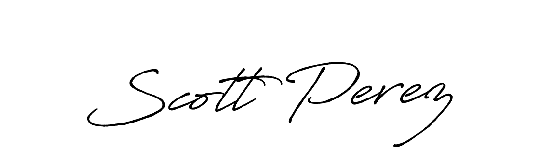 Scott Perez stylish signature style. Best Handwritten Sign (Antro_Vectra_Bolder) for my name. Handwritten Signature Collection Ideas for my name Scott Perez. Scott Perez signature style 7 images and pictures png
