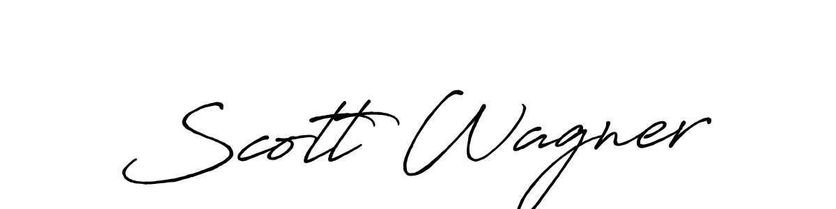 How to make Scott Wagner name signature. Use Antro_Vectra_Bolder style for creating short signs online. This is the latest handwritten sign. Scott Wagner signature style 7 images and pictures png