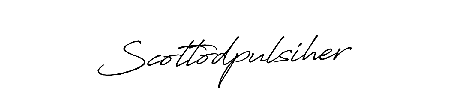 The best way (Antro_Vectra_Bolder) to make a short signature is to pick only two or three words in your name. The name Scottodpulsiher include a total of six letters. For converting this name. Scottodpulsiher signature style 7 images and pictures png