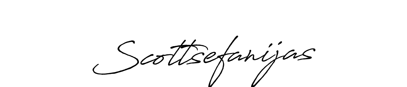 Create a beautiful signature design for name Scottsefanijas. With this signature (Antro_Vectra_Bolder) fonts, you can make a handwritten signature for free. Scottsefanijas signature style 7 images and pictures png