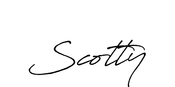 Make a beautiful signature design for name Scotty. With this signature (Antro_Vectra_Bolder) style, you can create a handwritten signature for free. Scotty signature style 7 images and pictures png