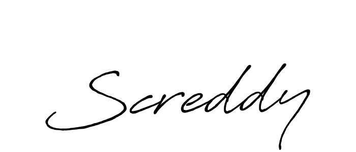 How to make Screddy name signature. Use Antro_Vectra_Bolder style for creating short signs online. This is the latest handwritten sign. Screddy signature style 7 images and pictures png