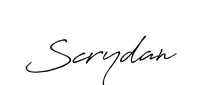 Create a beautiful signature design for name Scrydan. With this signature (Antro_Vectra_Bolder) fonts, you can make a handwritten signature for free. Scrydan signature style 7 images and pictures png