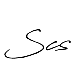 Scs stylish signature style. Best Handwritten Sign (Antro_Vectra_Bolder) for my name. Handwritten Signature Collection Ideas for my name Scs. Scs signature style 7 images and pictures png