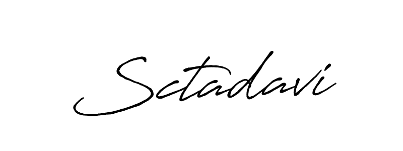 Make a beautiful signature design for name Sctadavi. With this signature (Antro_Vectra_Bolder) style, you can create a handwritten signature for free. Sctadavi signature style 7 images and pictures png