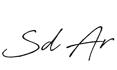 Make a beautiful signature design for name Sd Ar. With this signature (Antro_Vectra_Bolder) style, you can create a handwritten signature for free. Sd Ar signature style 7 images and pictures png