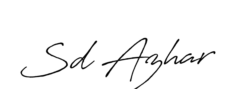 Design your own signature with our free online signature maker. With this signature software, you can create a handwritten (Antro_Vectra_Bolder) signature for name Sd Azhar. Sd Azhar signature style 7 images and pictures png