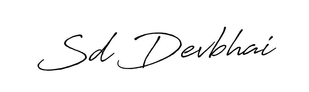 Also we have Sd Devbhai name is the best signature style. Create professional handwritten signature collection using Antro_Vectra_Bolder autograph style. Sd Devbhai signature style 7 images and pictures png