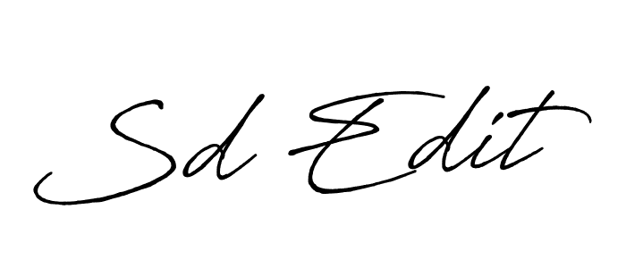 Create a beautiful signature design for name Sd Edit. With this signature (Antro_Vectra_Bolder) fonts, you can make a handwritten signature for free. Sd Edit signature style 7 images and pictures png