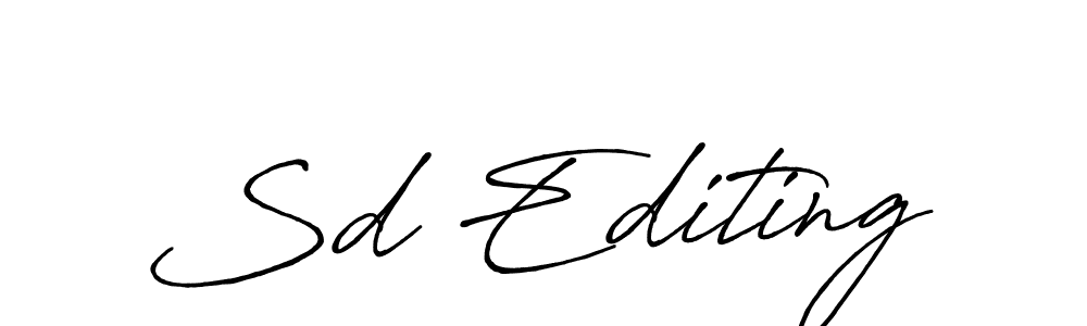 Make a beautiful signature design for name Sd Editing. With this signature (Antro_Vectra_Bolder) style, you can create a handwritten signature for free. Sd Editing signature style 7 images and pictures png