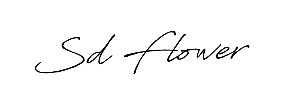 Create a beautiful signature design for name Sd Flower. With this signature (Antro_Vectra_Bolder) fonts, you can make a handwritten signature for free. Sd Flower signature style 7 images and pictures png