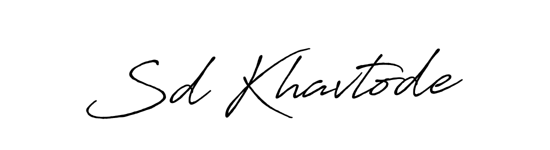 Also we have Sd Khavtode name is the best signature style. Create professional handwritten signature collection using Antro_Vectra_Bolder autograph style. Sd Khavtode signature style 7 images and pictures png