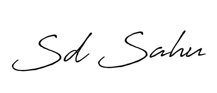 Sd Sahu stylish signature style. Best Handwritten Sign (Antro_Vectra_Bolder) for my name. Handwritten Signature Collection Ideas for my name Sd Sahu. Sd Sahu signature style 7 images and pictures png