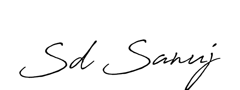 Also You can easily find your signature by using the search form. We will create Sd Sanuj name handwritten signature images for you free of cost using Antro_Vectra_Bolder sign style. Sd Sanuj signature style 7 images and pictures png