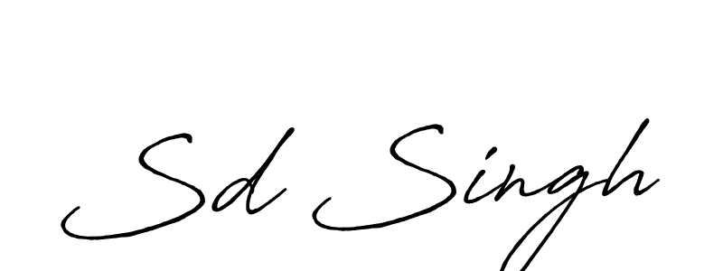 Design your own signature with our free online signature maker. With this signature software, you can create a handwritten (Antro_Vectra_Bolder) signature for name Sd Singh. Sd Singh signature style 7 images and pictures png