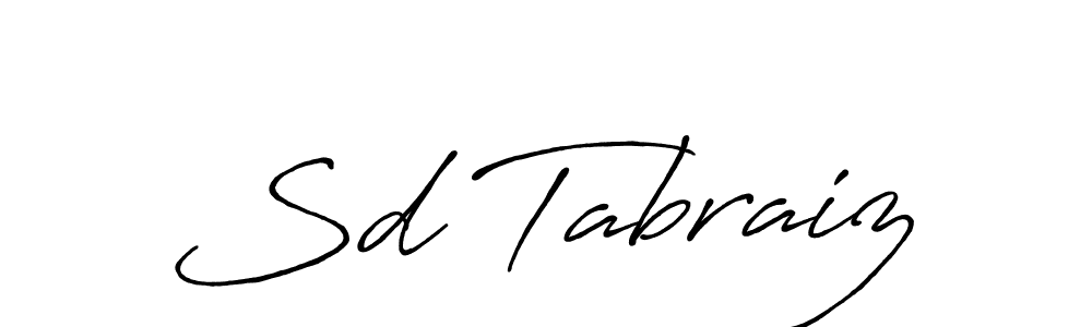 Sd Tabraiz stylish signature style. Best Handwritten Sign (Antro_Vectra_Bolder) for my name. Handwritten Signature Collection Ideas for my name Sd Tabraiz. Sd Tabraiz signature style 7 images and pictures png