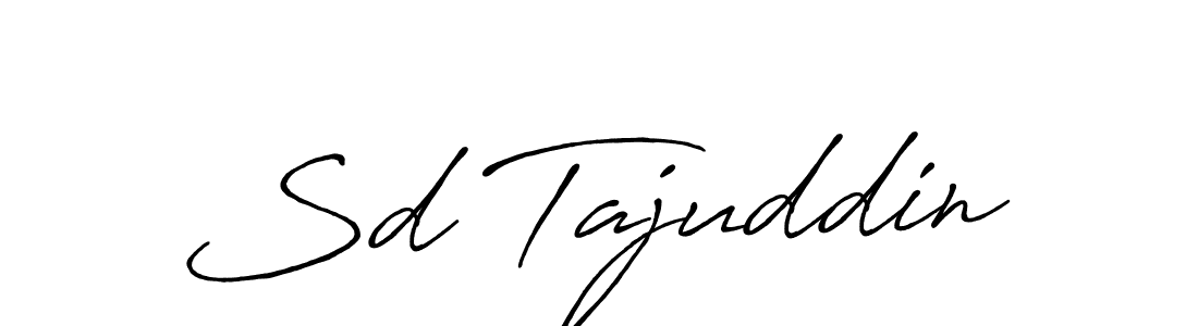 Create a beautiful signature design for name Sd Tajuddin. With this signature (Antro_Vectra_Bolder) fonts, you can make a handwritten signature for free. Sd Tajuddin signature style 7 images and pictures png