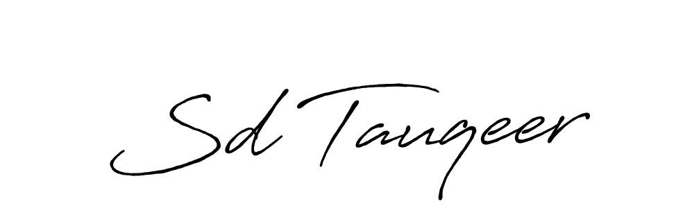 You should practise on your own different ways (Antro_Vectra_Bolder) to write your name (Sd Tauqeer) in signature. don't let someone else do it for you. Sd Tauqeer signature style 7 images and pictures png