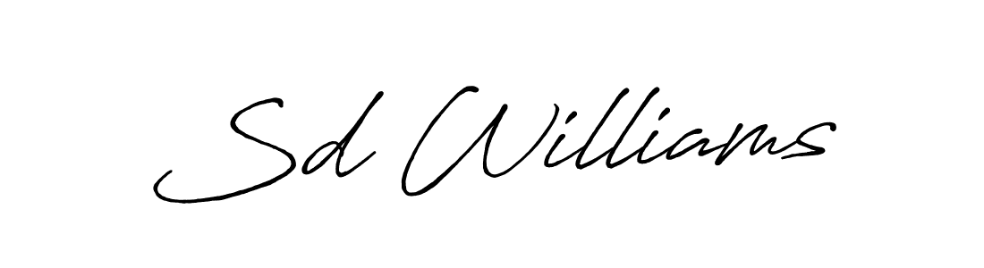 It looks lik you need a new signature style for name Sd Williams. Design unique handwritten (Antro_Vectra_Bolder) signature with our free signature maker in just a few clicks. Sd Williams signature style 7 images and pictures png