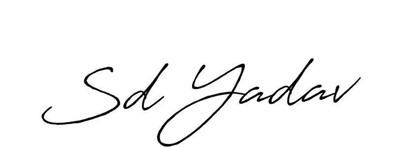 Make a beautiful signature design for name Sd Yadav. With this signature (Antro_Vectra_Bolder) style, you can create a handwritten signature for free. Sd Yadav signature style 7 images and pictures png
