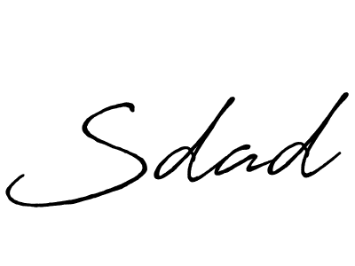 How to make Sdad name signature. Use Antro_Vectra_Bolder style for creating short signs online. This is the latest handwritten sign. Sdad signature style 7 images and pictures png