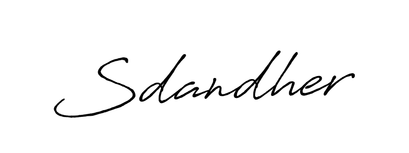 Create a beautiful signature design for name Sdandher. With this signature (Antro_Vectra_Bolder) fonts, you can make a handwritten signature for free. Sdandher signature style 7 images and pictures png