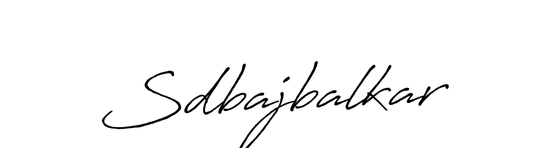 How to make Sdbajbalkar name signature. Use Antro_Vectra_Bolder style for creating short signs online. This is the latest handwritten sign. Sdbajbalkar signature style 7 images and pictures png