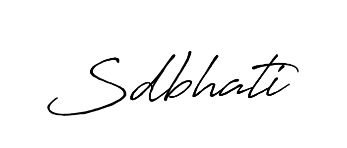 Design your own signature with our free online signature maker. With this signature software, you can create a handwritten (Antro_Vectra_Bolder) signature for name Sdbhati. Sdbhati signature style 7 images and pictures png