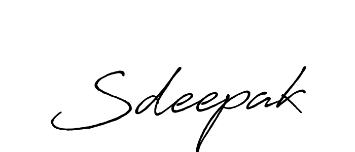 Create a beautiful signature design for name Sdeepak. With this signature (Antro_Vectra_Bolder) fonts, you can make a handwritten signature for free. Sdeepak signature style 7 images and pictures png