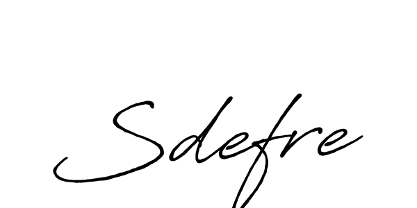 How to make Sdefre name signature. Use Antro_Vectra_Bolder style for creating short signs online. This is the latest handwritten sign. Sdefre signature style 7 images and pictures png