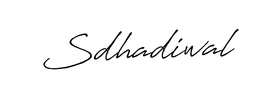 Sdhadiwal stylish signature style. Best Handwritten Sign (Antro_Vectra_Bolder) for my name. Handwritten Signature Collection Ideas for my name Sdhadiwal. Sdhadiwal signature style 7 images and pictures png