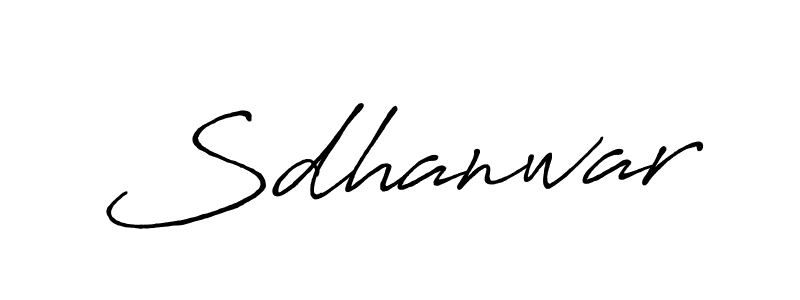 Make a beautiful signature design for name Sdhanwar. With this signature (Antro_Vectra_Bolder) style, you can create a handwritten signature for free. Sdhanwar signature style 7 images and pictures png