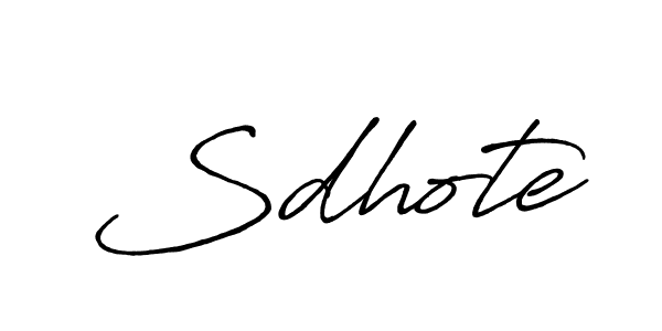 Sdhote stylish signature style. Best Handwritten Sign (Antro_Vectra_Bolder) for my name. Handwritten Signature Collection Ideas for my name Sdhote. Sdhote signature style 7 images and pictures png