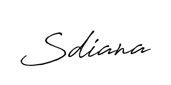 Make a beautiful signature design for name Sdiana. With this signature (Antro_Vectra_Bolder) style, you can create a handwritten signature for free. Sdiana signature style 7 images and pictures png