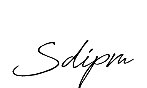 Make a beautiful signature design for name Sdipm. With this signature (Antro_Vectra_Bolder) style, you can create a handwritten signature for free. Sdipm signature style 7 images and pictures png